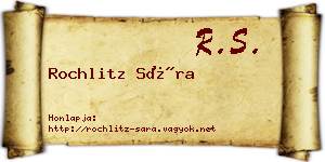 Rochlitz Sára névjegykártya